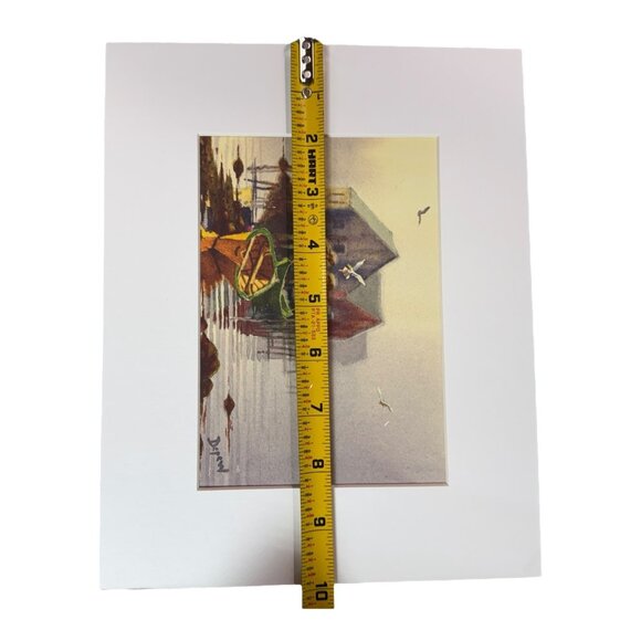 Neil Depew Art Print Set 2 Matted Watercolor Illustrations Nautical Beach House - Picture 6 of 9